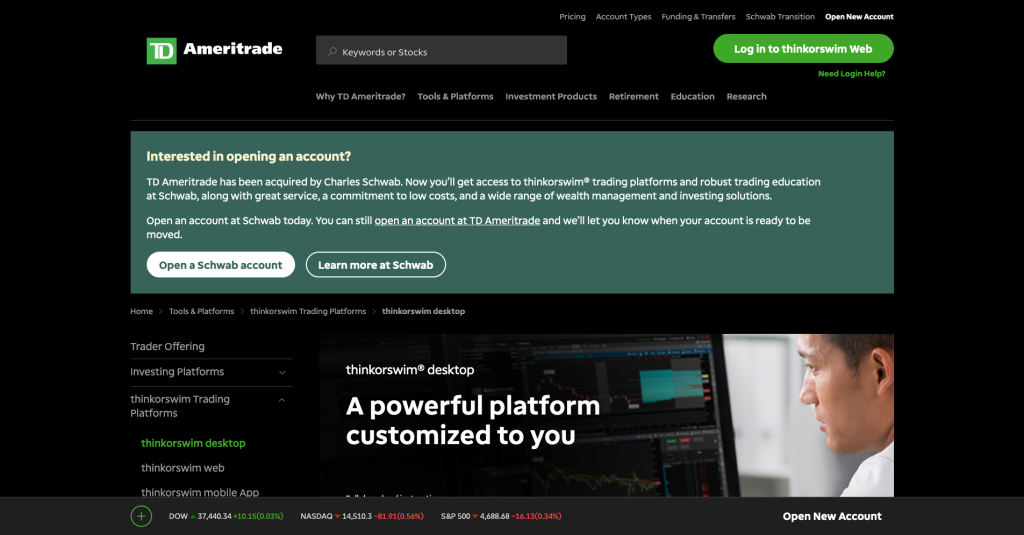 Plataformas de trading para principiantes: Thinkorswim