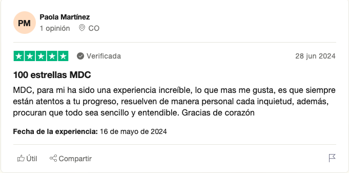 Opiniones trading Trustpilot: MDC Trading ACademy