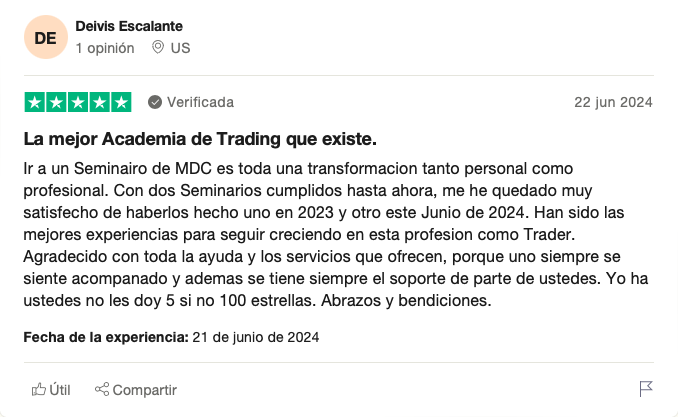 Opiniones trading Trustpilot: MDC Trading ACademy